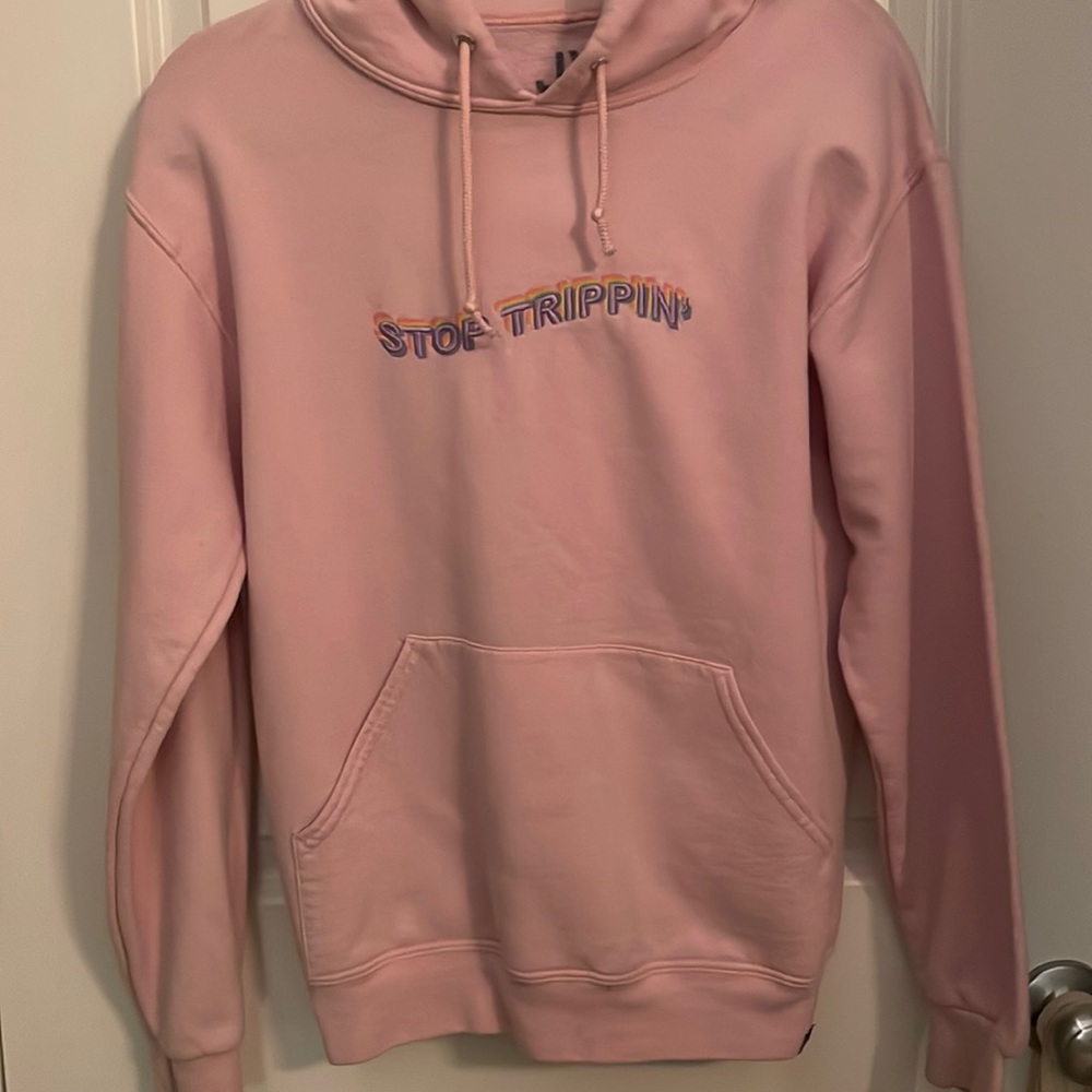 pink hoodie